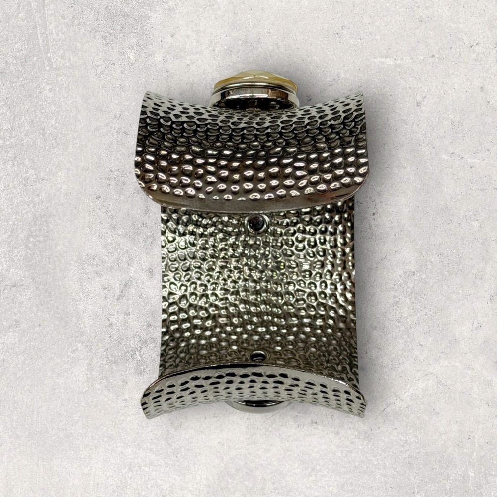 Interchangeable Snap Button Hammered Silver Tone … - image 5